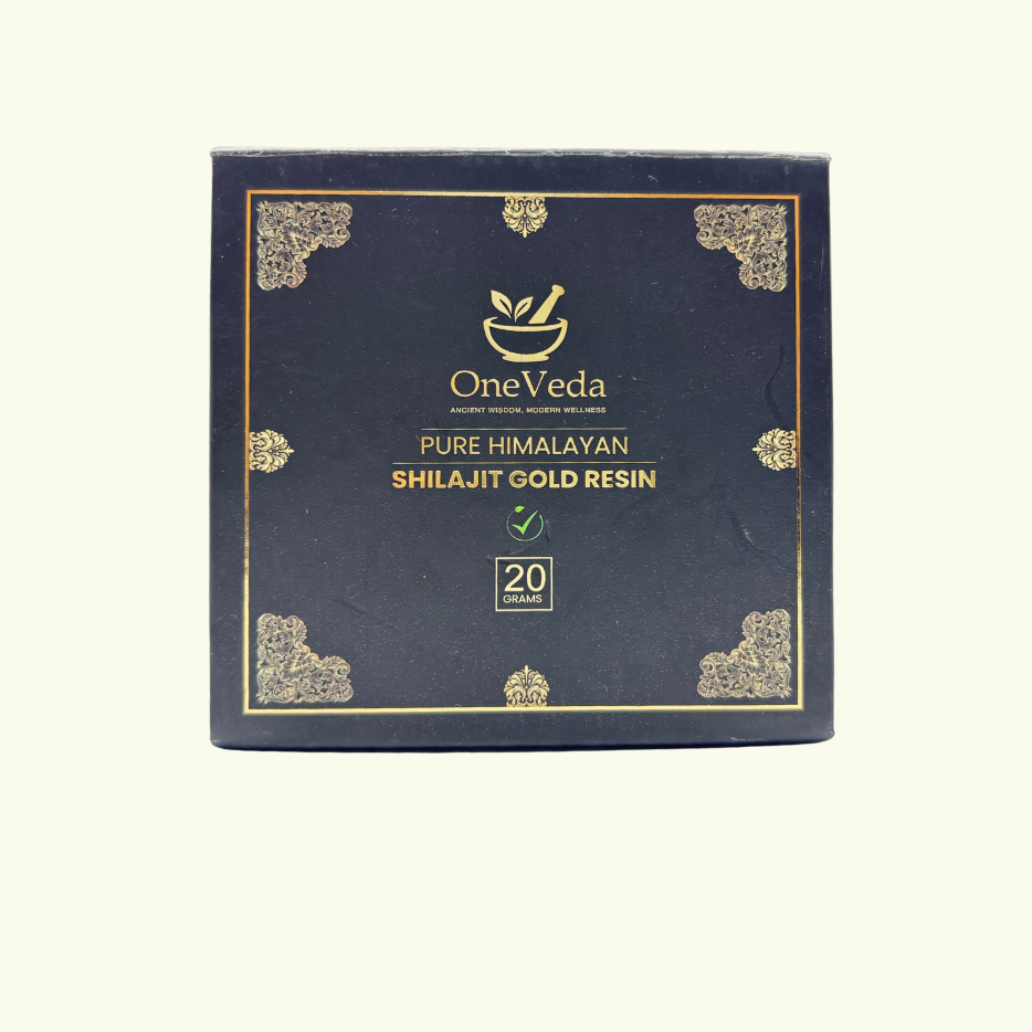OneVeda Shilajit Gold Resin – Pure Himalayan Extract (100% Natural), Pure Himalayan Shilajit for Complete Vitality & Strength