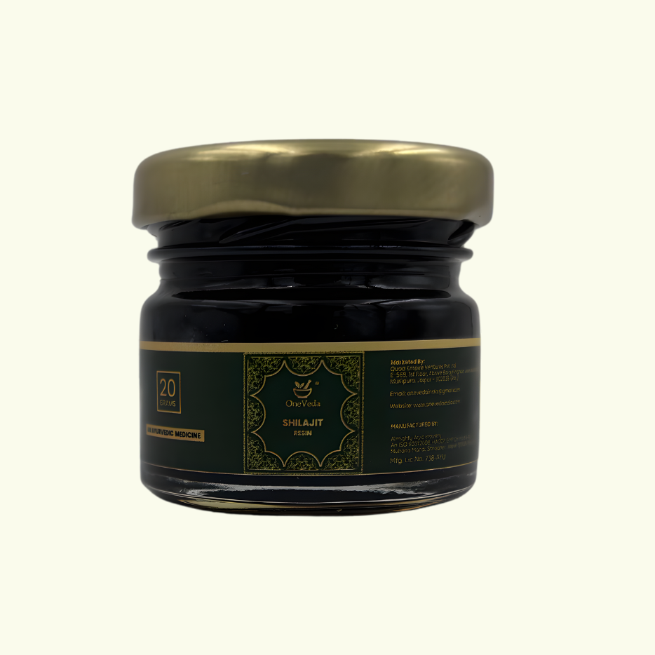 OneVeda Shilajit Resin – 100% Pure Natural Extract (20g), Ancient Himalayan Purity for Modern Wellness