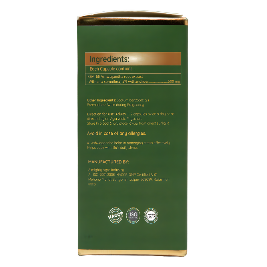 OneVeda Ashwagandha KSM-66® – Stress Relief, Energy & Hormonal Balance