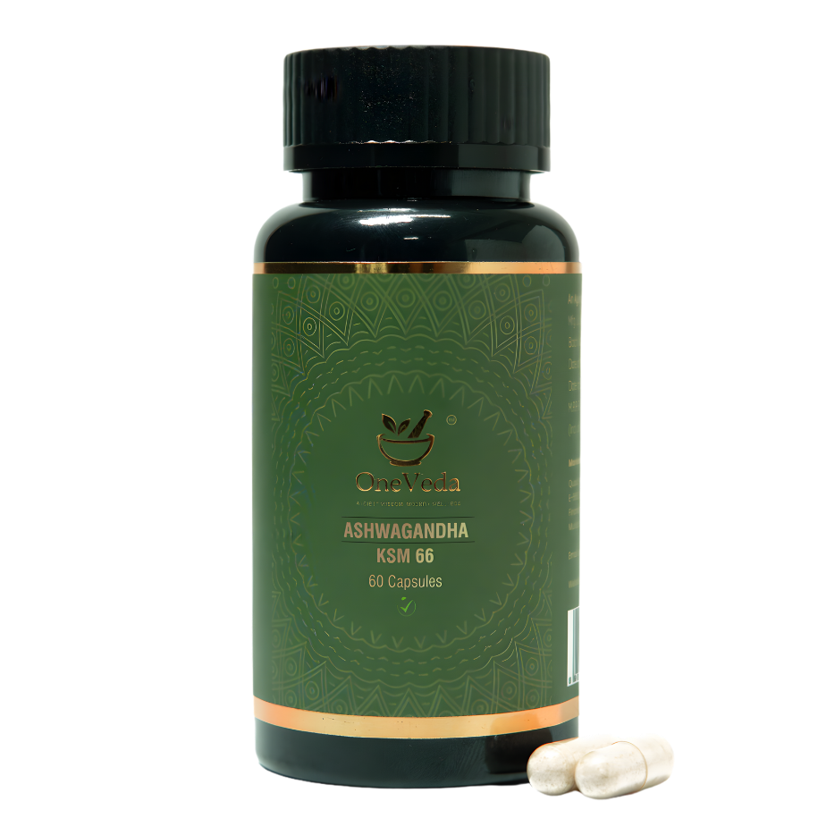 OneVeda Ashwagandha KSM-66® – Stress Relief, Energy & Hormonal Balance