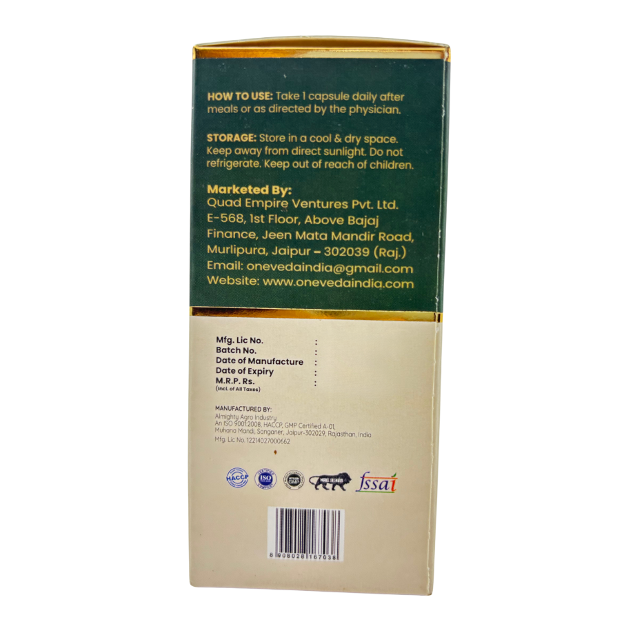 OneVeda Vitamin B12 Capsules- Plant-Based B12 for Energy, Nerve Health & Everyday Vitality