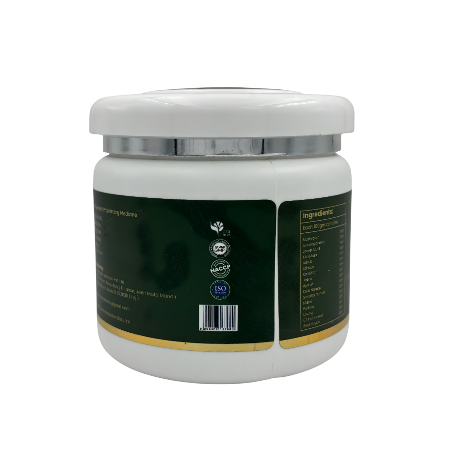 OneVeda Build Well – Ayurvedic Weight Gain Mushroom Powder, 100% Plant-Based | 15 Ayurvedic Herbs | Safe for Daily Use