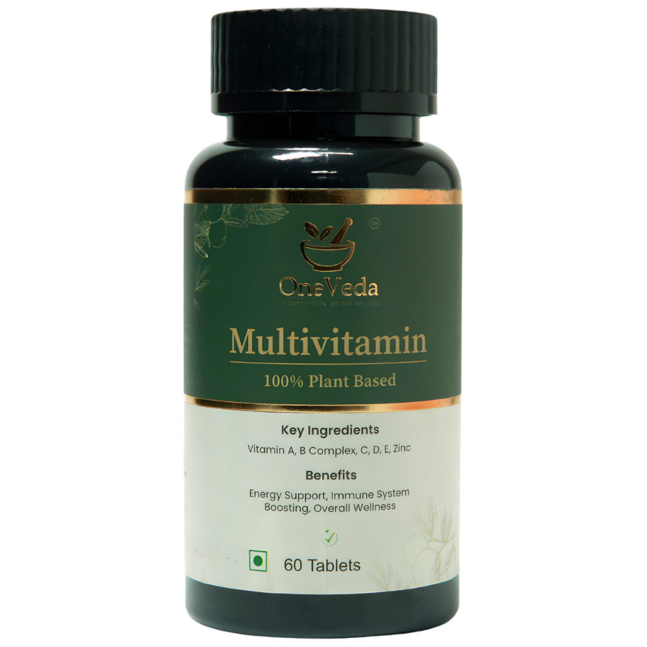 OneVeda Multivitamin – 100% Plant-Based | 60 Tablets, Holistic Daily Nutrition Backed by Ancient Ayurvedic Wisdom