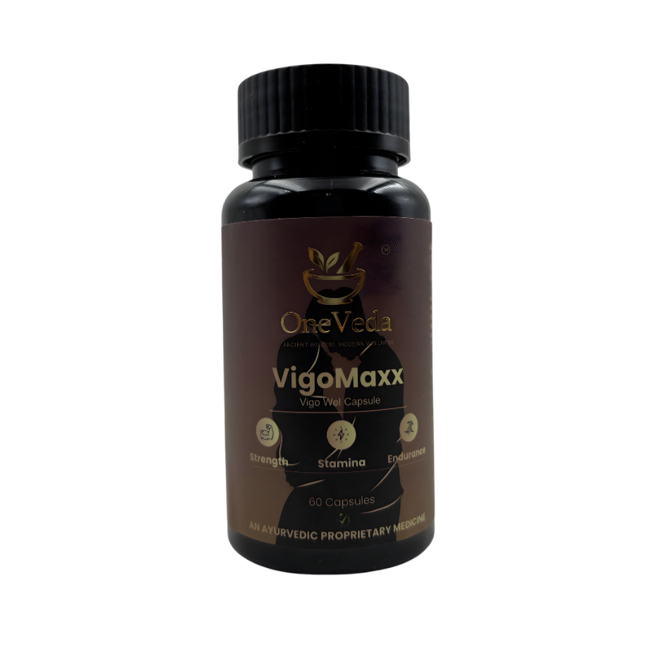 OneVeda VigoMaxx – Ayurvedic Strength, Stamina & Vitality Capsules, 100% Plant-Based | Ayurvedic Proprietary Medicine