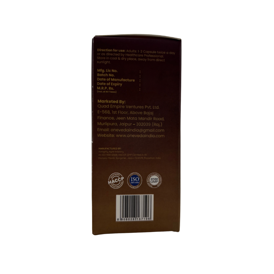 OneVeda VigoMaxx – Ayurvedic Strength, Stamina & Vitality Capsules, 100% Plant-Based | Ayurvedic Proprietary Medicine